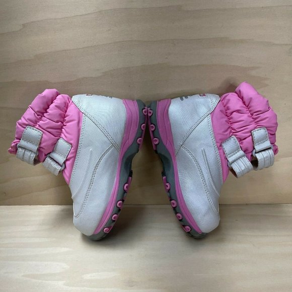 L.L.Bean Girls 251948 Hook And Loop Round Toe Silver Pink Snow Boots Size US 9 - Picture 6 of 8